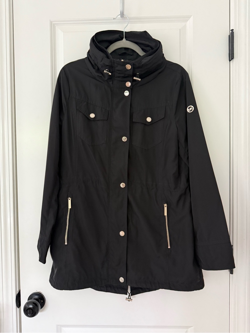 Michael Kors Black Hooded Anorak Jacket M